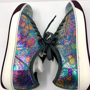 Lanvin snake-embossed leather men’s sneakers EU43